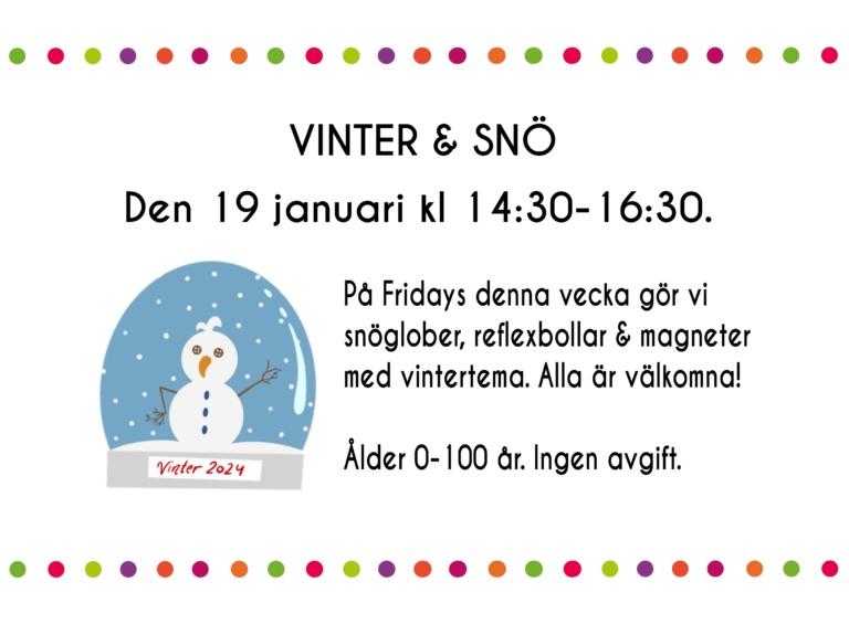 Vinter och snö – inställd.